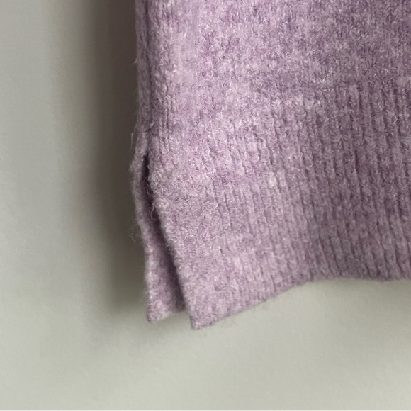 J. Crew Collared V-neck Sweater Polo Extra-Soft Yarn Lavender Pink Heather Wool - Picture 6 of 13